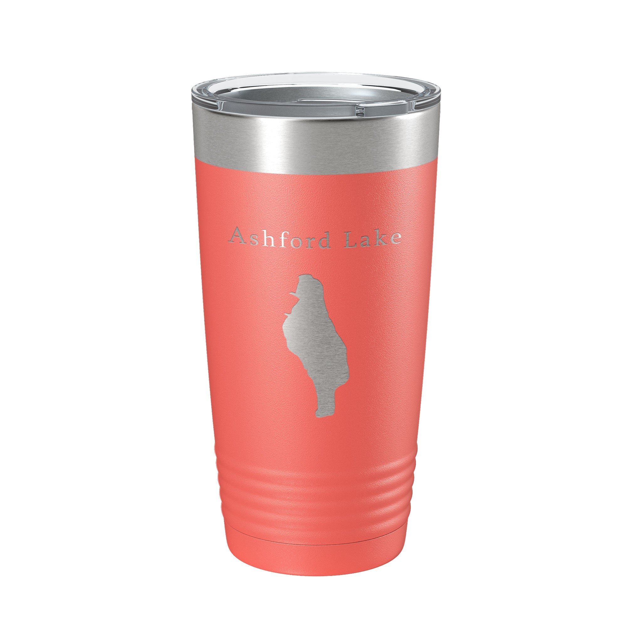 Ashford Lake Map Tumbler Travel Mug Insulated Laser Engraved Coffee Cup Connecticut 20 oz