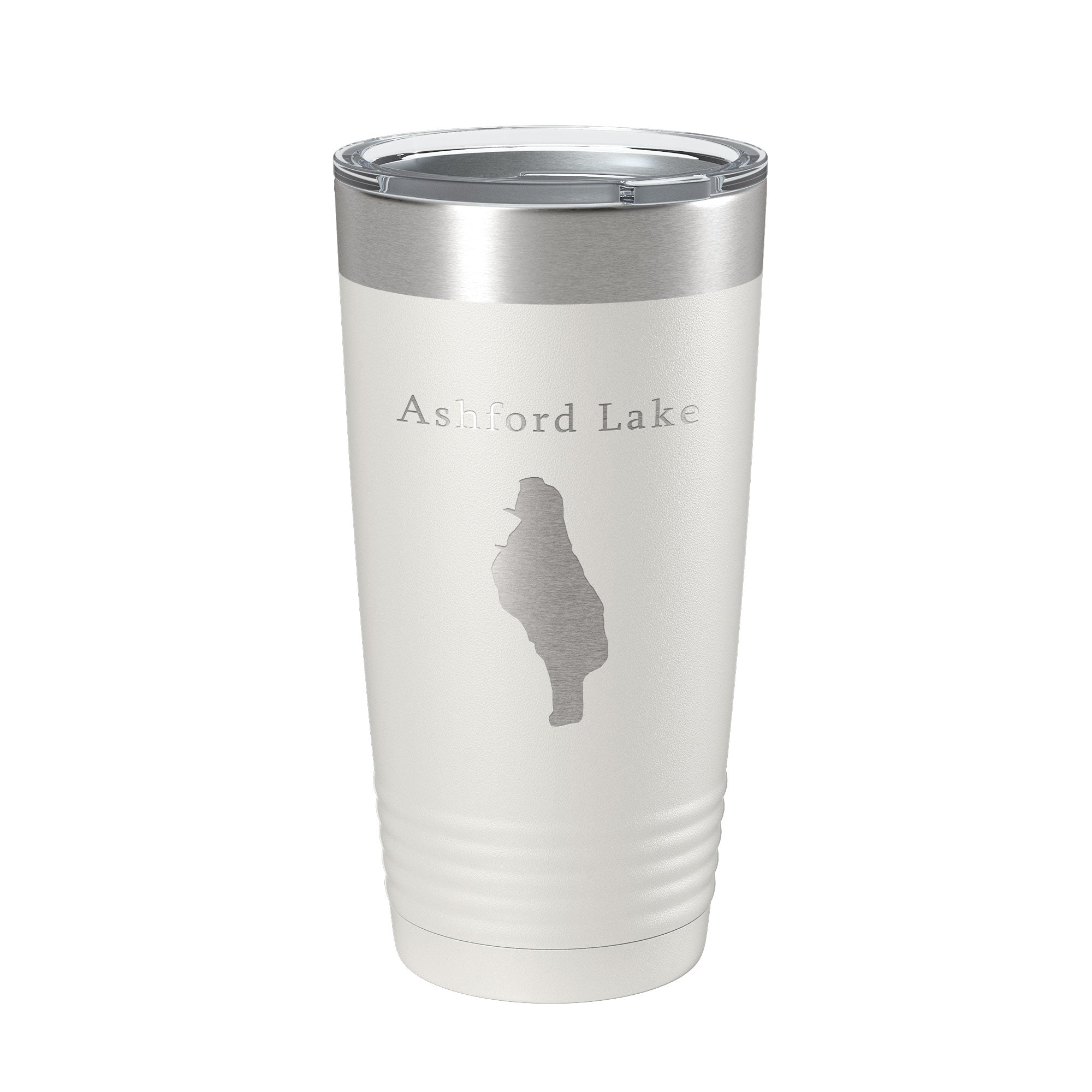 Ashford Lake Map Tumbler Travel Mug Insulated Laser Engraved Coffee Cup Connecticut 20 oz