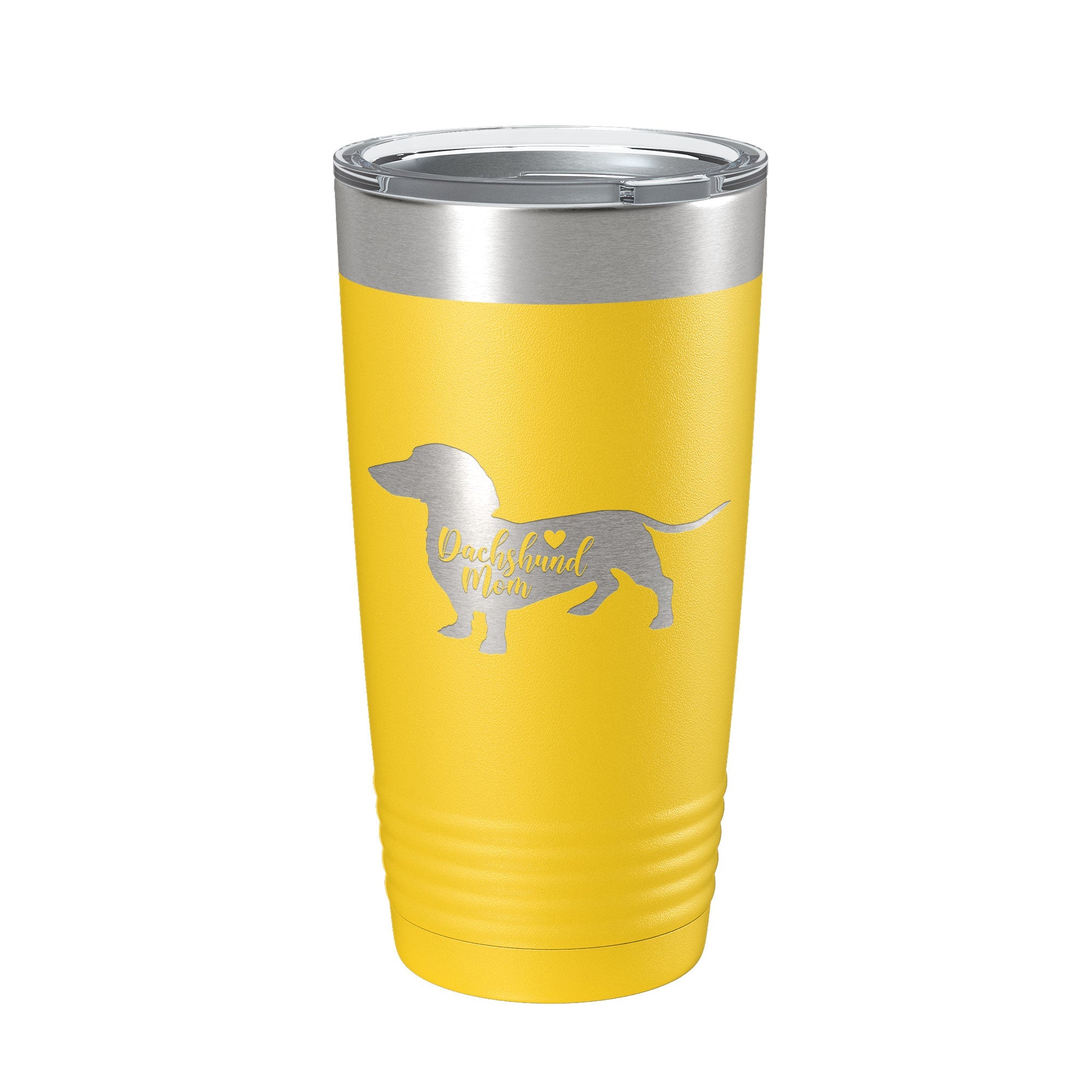 Dachshund Mom Tumbler Dog Travel Mug Gift Insulated Laser Engraved Coffee Cup 20 oz