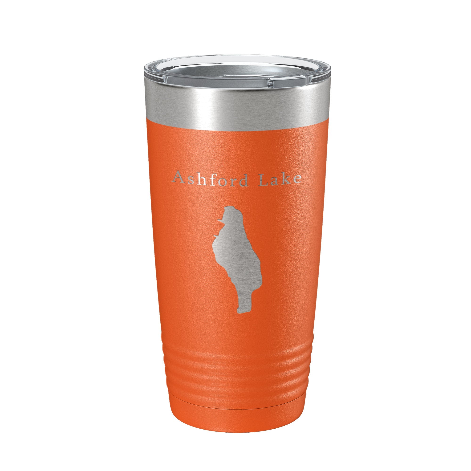 Ashford Lake Map Tumbler Travel Mug Insulated Laser Engraved Coffee Cup Connecticut 20 oz