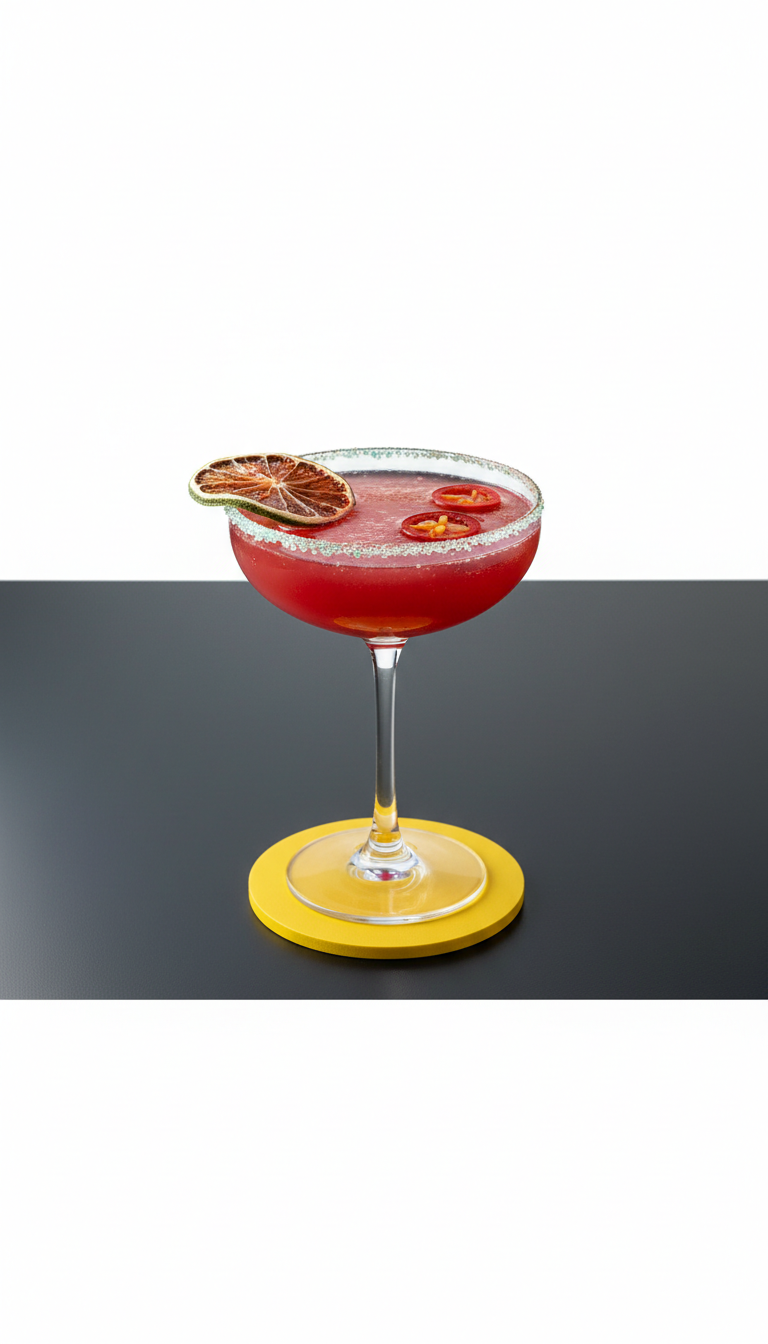 Highlight Red Spicy Margarita in Modern Glassware