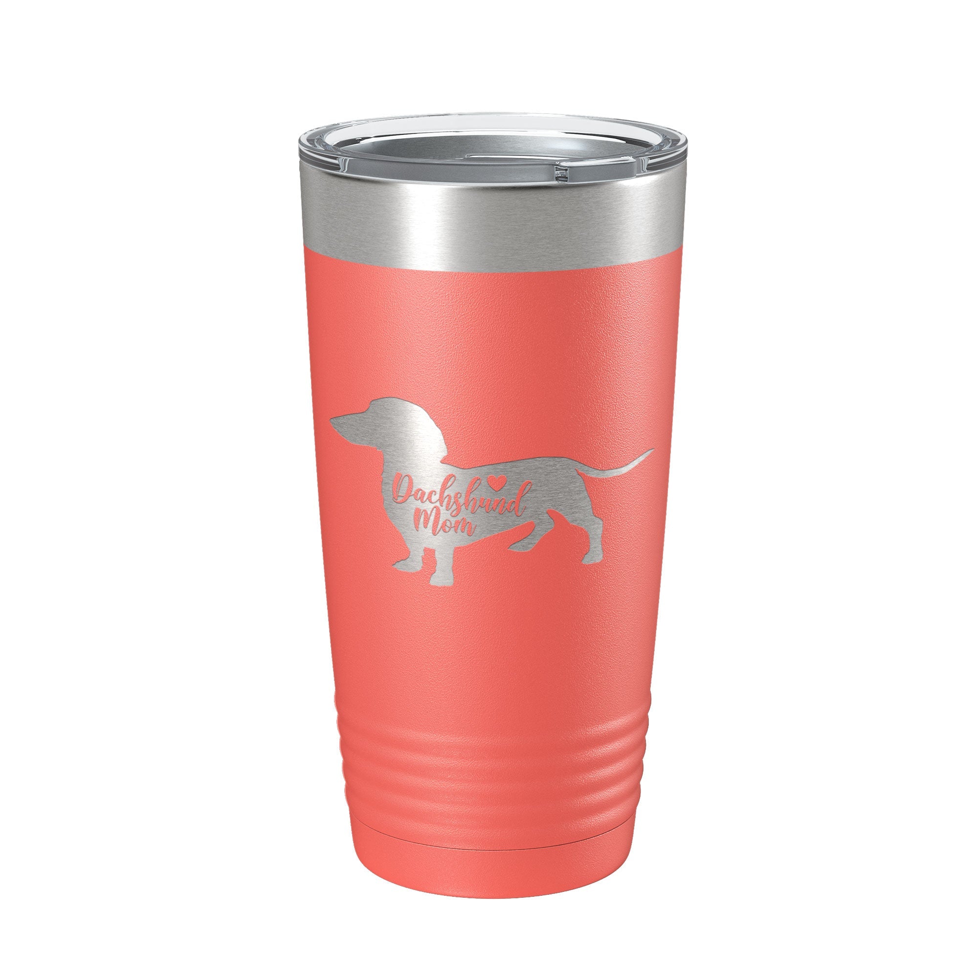 Dachshund Mom Tumbler Dog Travel Mug Gift Insulated Laser Engraved Coffee Cup 20 oz