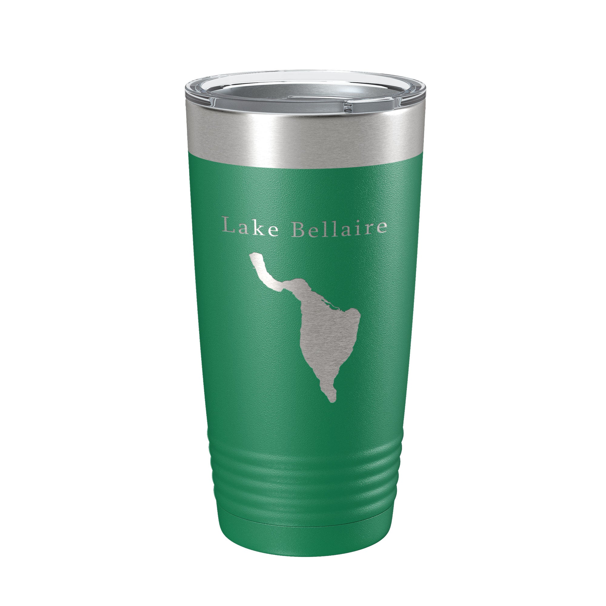 Lake Bellaire Map Tumbler Travel Mug Insulated Laser Engraved Coffee Cup Michigan 20 oz