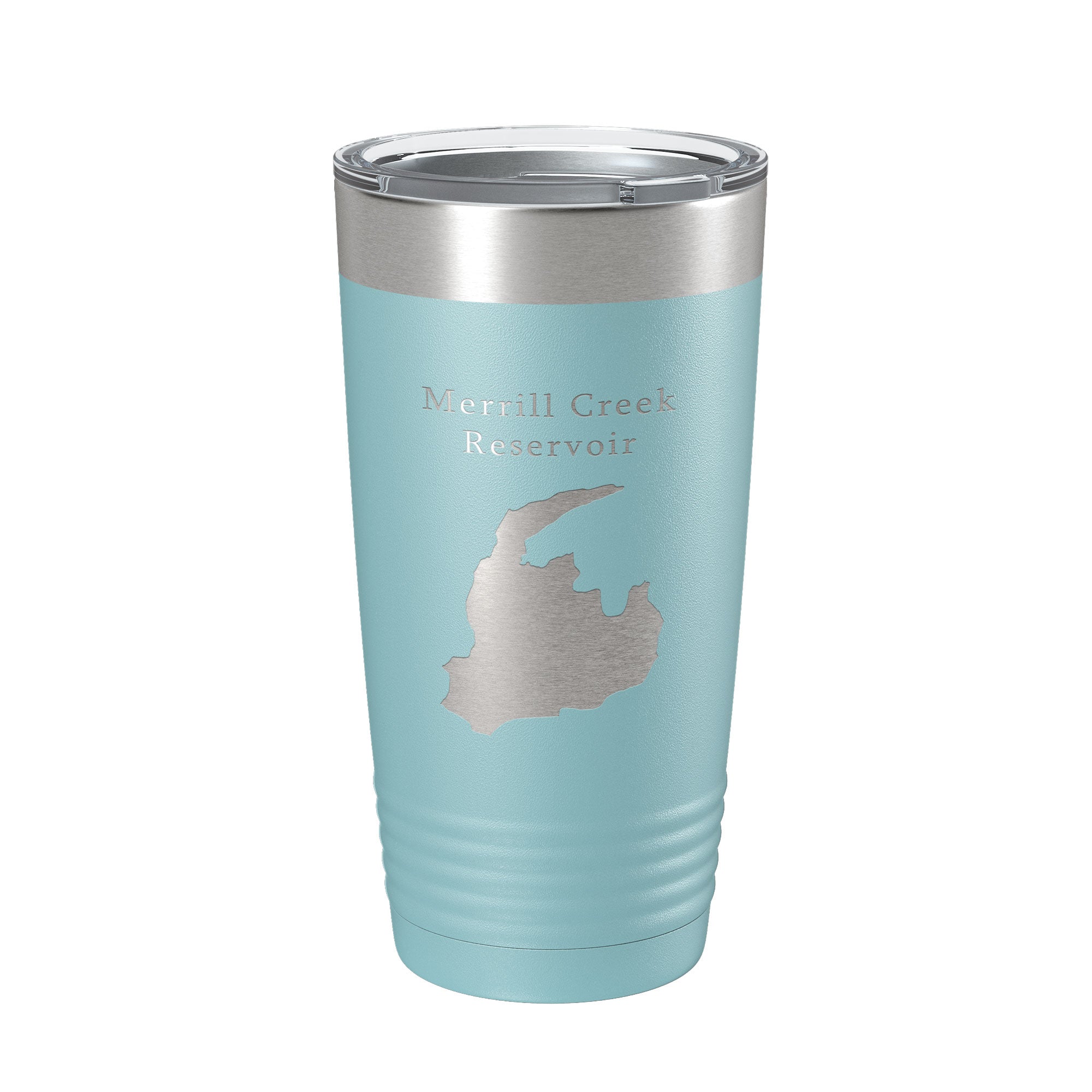 Merrill Creek Reservoir Tumbler Lake Map Travel Mug Insulated Laser Engraved Coffee Cup New Jersey 20 oz
