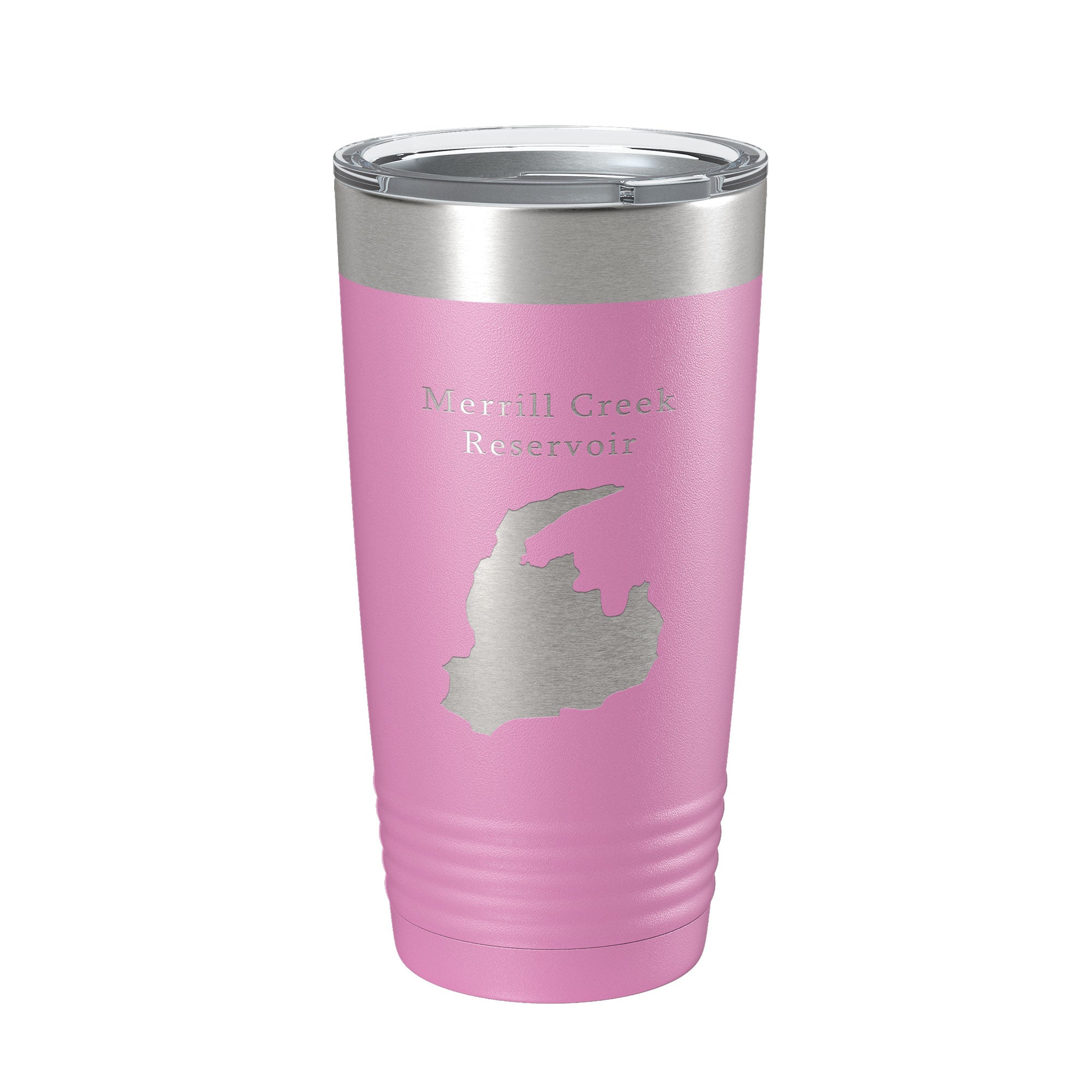Merrill Creek Reservoir Tumbler Lake Map Travel Mug Insulated Laser Engraved Coffee Cup New Jersey 20 oz