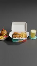 Branded Takeout Box with Premium Sliders and Fries