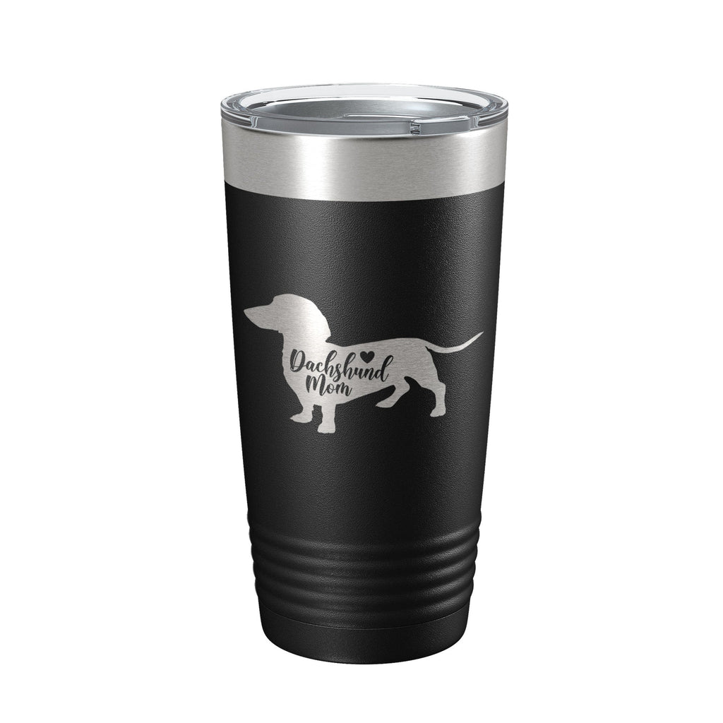 Dachshund Mom Tumbler Dog Travel Mug Gift Insulated Laser Engraved Coffee Cup 20 oz