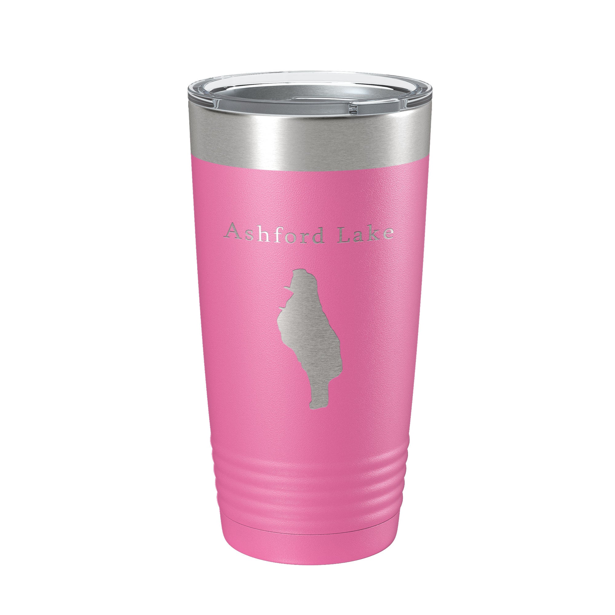 Ashford Lake Map Tumbler Travel Mug Insulated Laser Engraved Coffee Cup Connecticut 20 oz