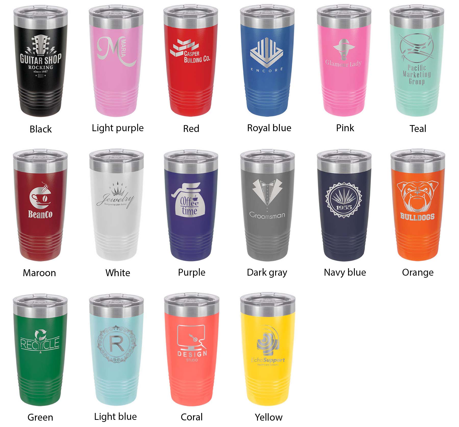 Elk City Lake Map Tumbler Travel Mug Insulated Laser Engraved Coffee Cup Kansas 20 oz