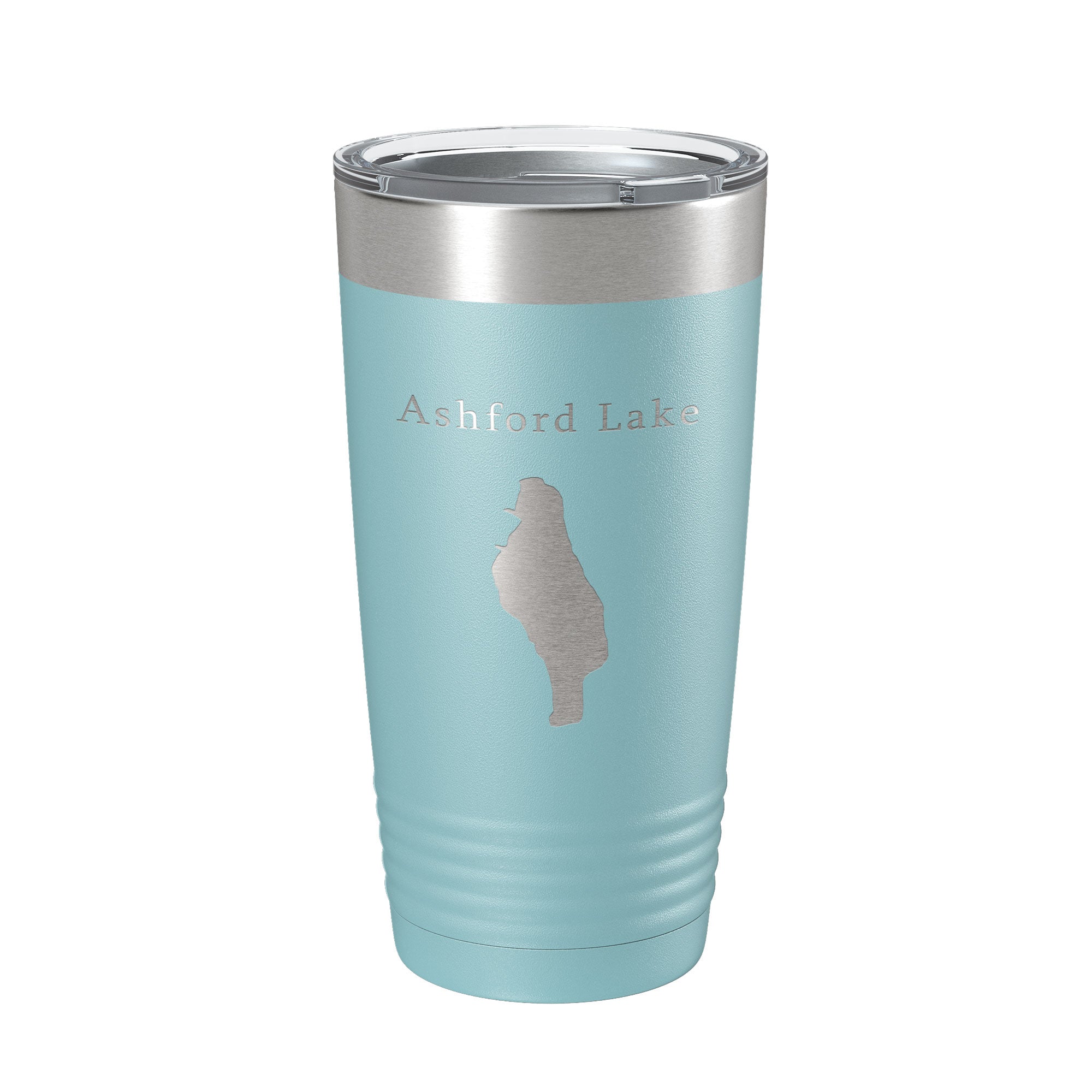 Ashford Lake Map Tumbler Travel Mug Insulated Laser Engraved Coffee Cup Connecticut 20 oz