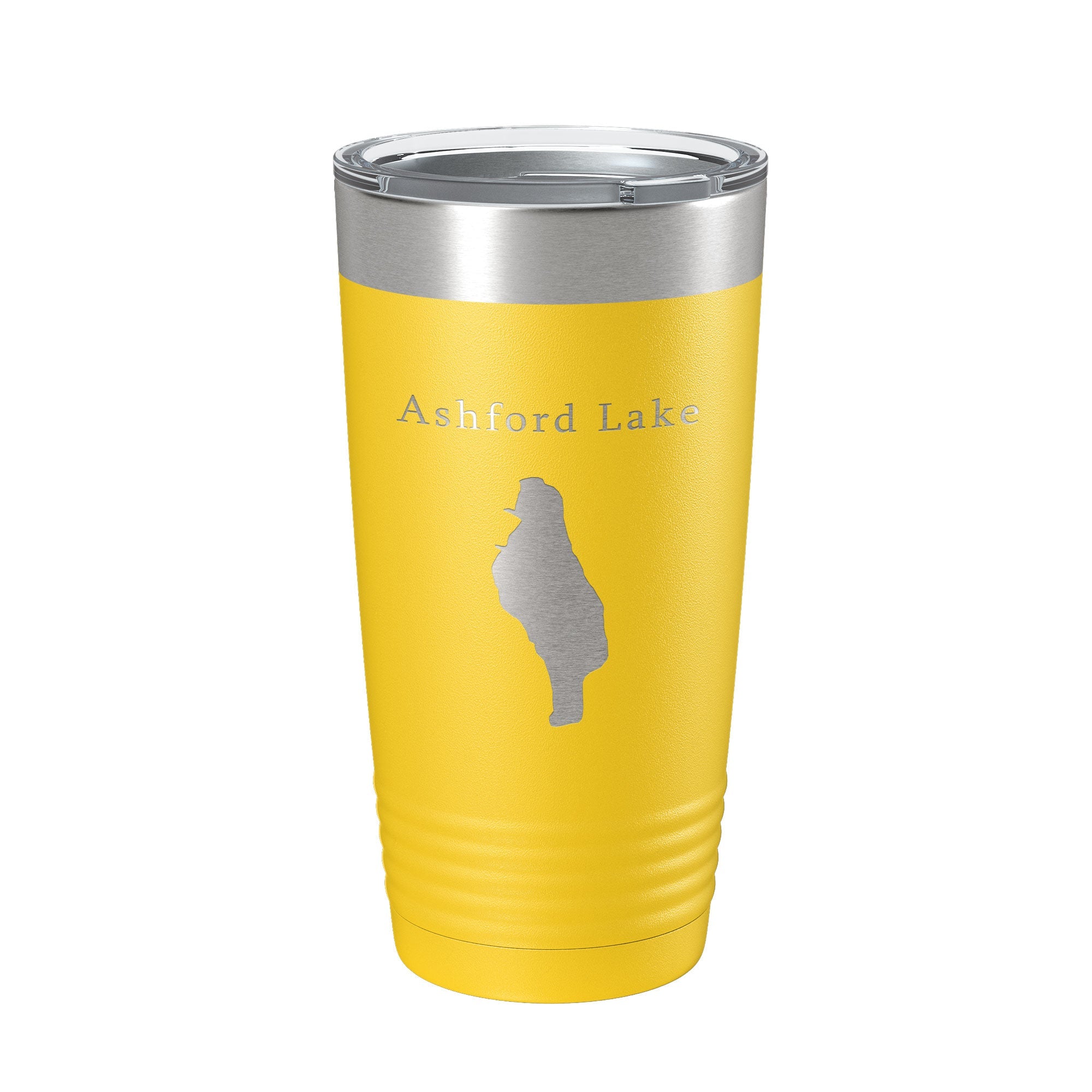 Ashford Lake Map Tumbler Travel Mug Insulated Laser Engraved Coffee Cup Connecticut 20 oz