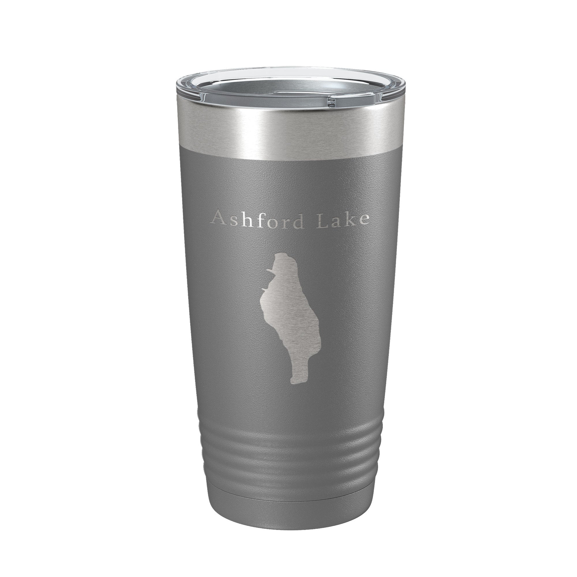 Ashford Lake Map Tumbler Travel Mug Insulated Laser Engraved Coffee Cup Connecticut 20 oz