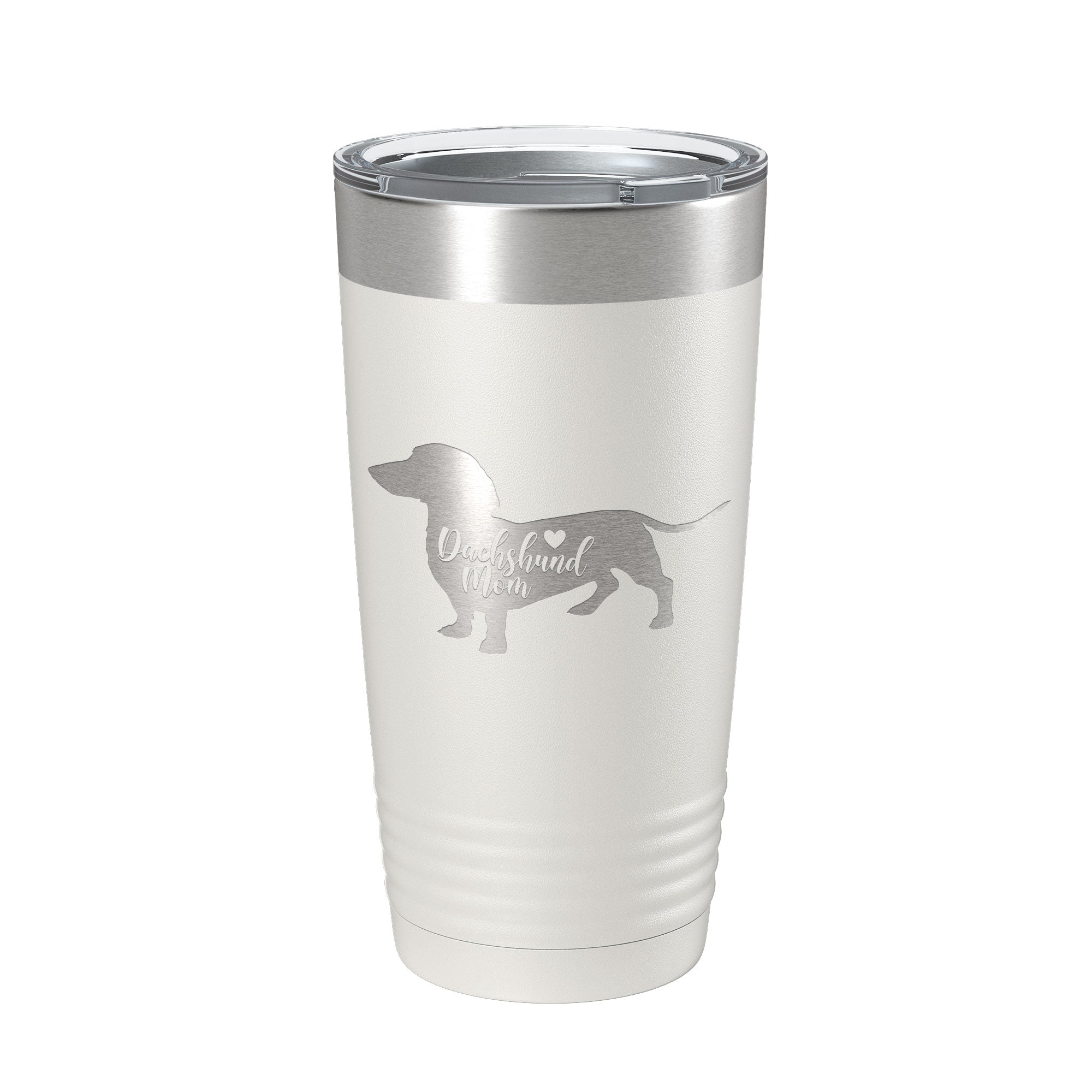 Dachshund Mom Tumbler Dog Travel Mug Gift Insulated Laser Engraved Coffee Cup 20 oz