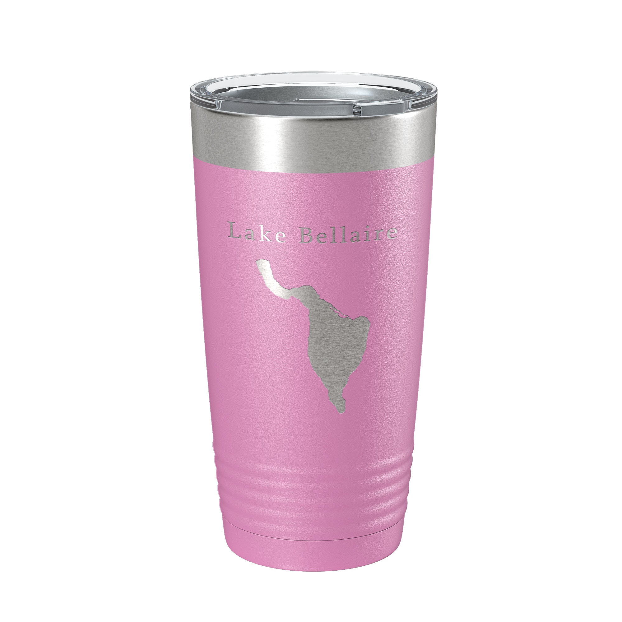 Lake Bellaire Map Tumbler Travel Mug Insulated Laser Engraved Coffee Cup Michigan 20 oz